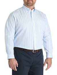 Non-Iron Striped Broadcloth Sport Shirt
