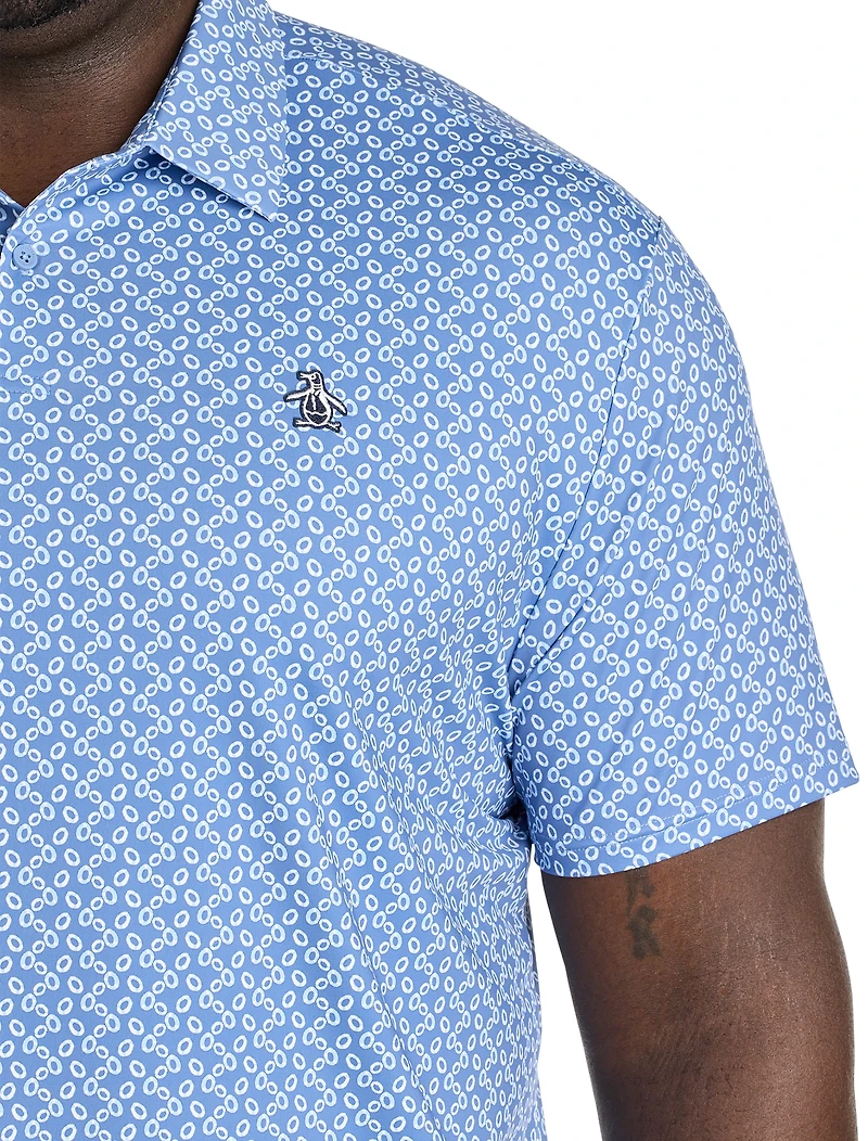 Lifesaver Print Performance Polo Shirt