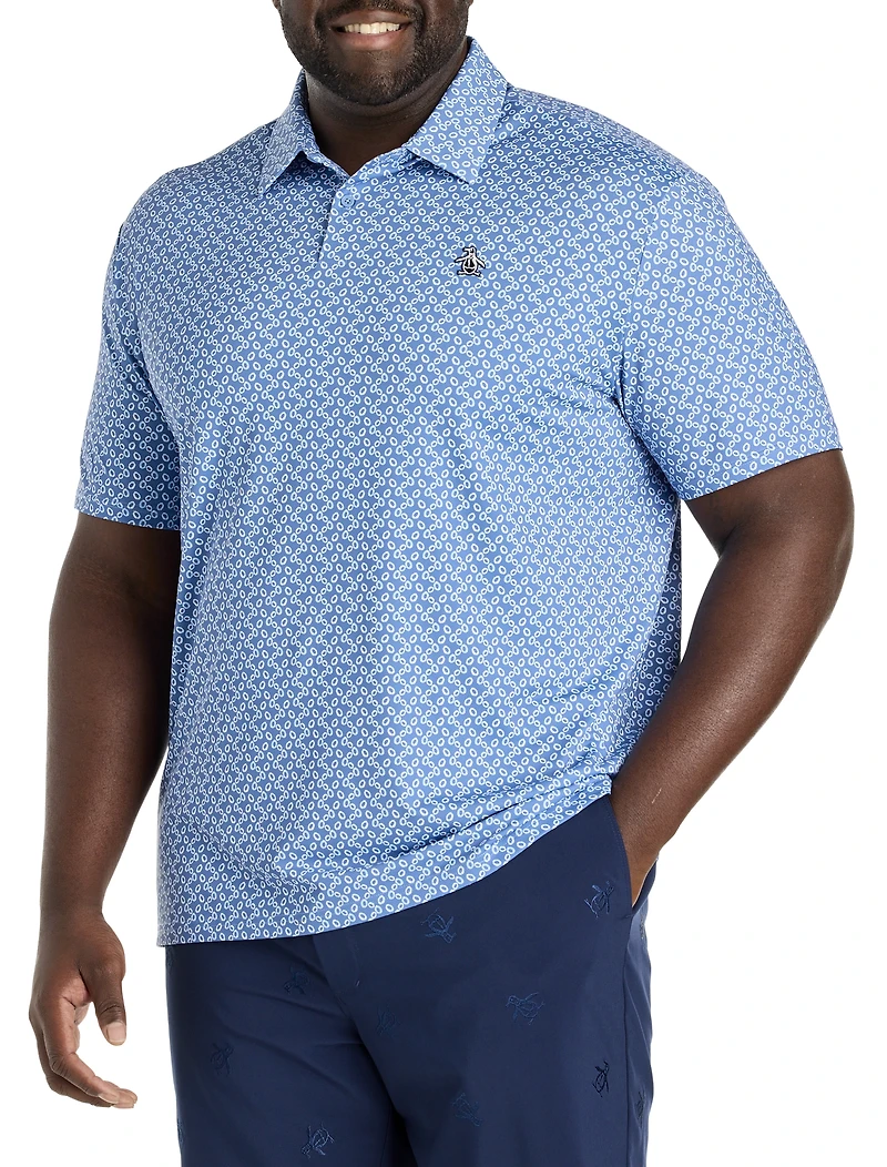 Lifesaver Print Performance Polo Shirt