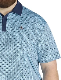 Bohemian Jacquard Blocked Polo Shirt