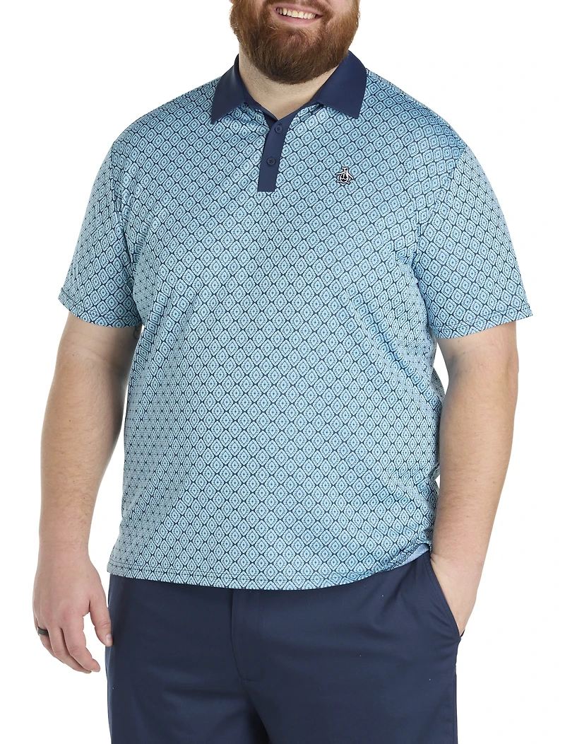 Bohemian Jacquard Blocked Polo Shirt