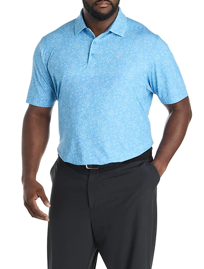 Micro Chevron Print Polo Shirt