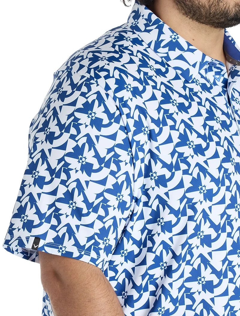 Layered Floral Polo Shirt