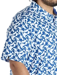 Layered Floral Polo Shirt