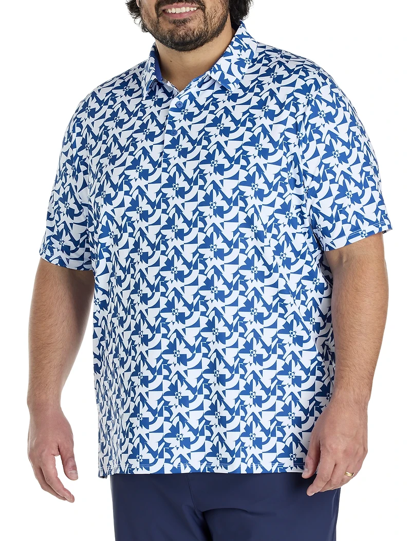 Layered Floral Polo Shirt