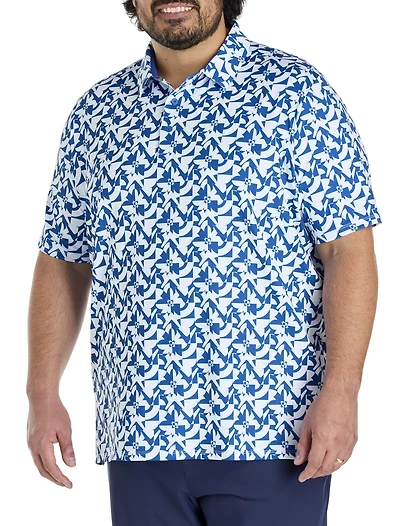 Layered Floral Polo Shirt