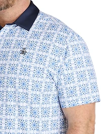 Pete's Cocktail Windowpane Patterned Polo Shirt