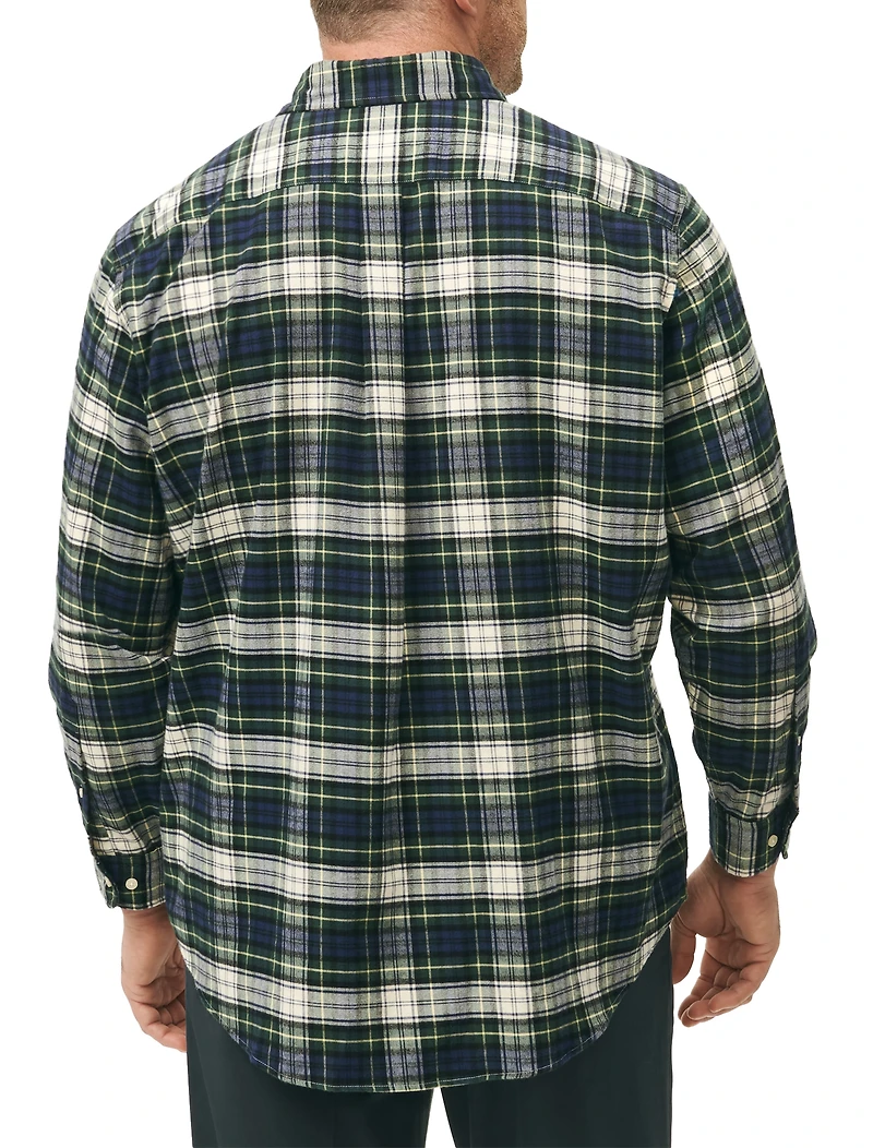 Plaid Flannel Sport Shirt