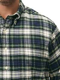 Plaid Flannel Sport Shirt