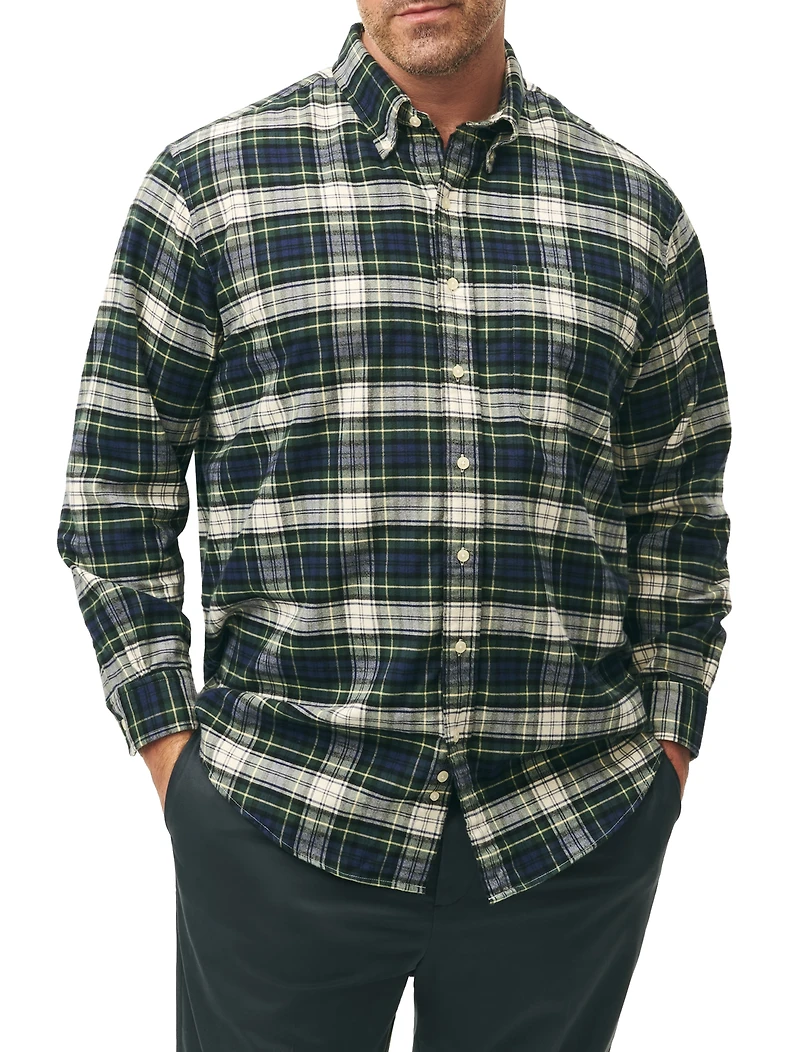Plaid Flannel Sport Shirt