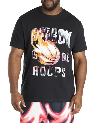 Basketball On Fire Graphic Tee