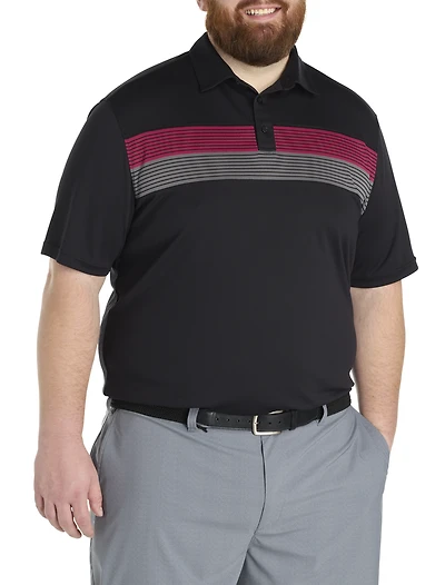 Colorblocked Striped Polo Shirt