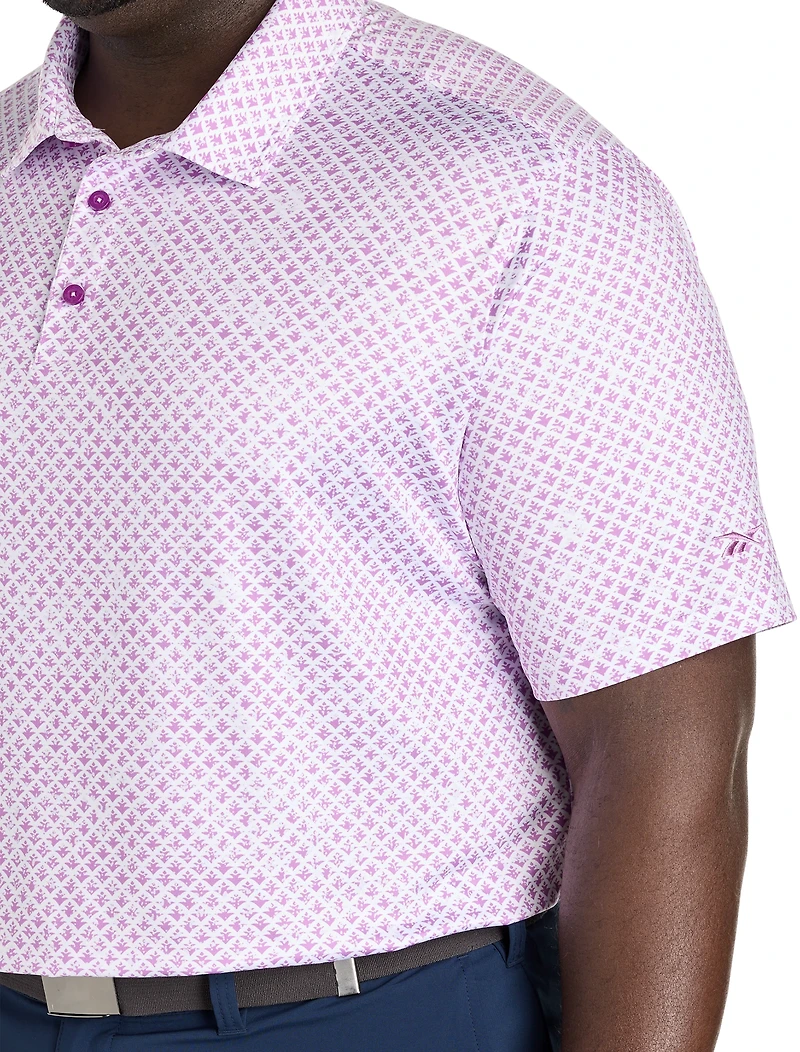 Performance Diamond Print Polo Shirt