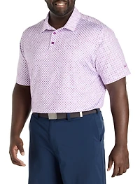 Performance Diamond Print Polo Shirt
