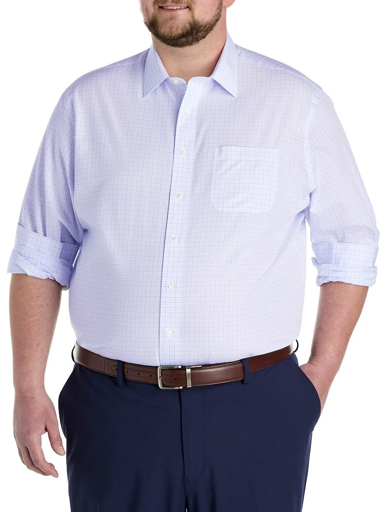 Non-Iron Double Check Dress Shirt