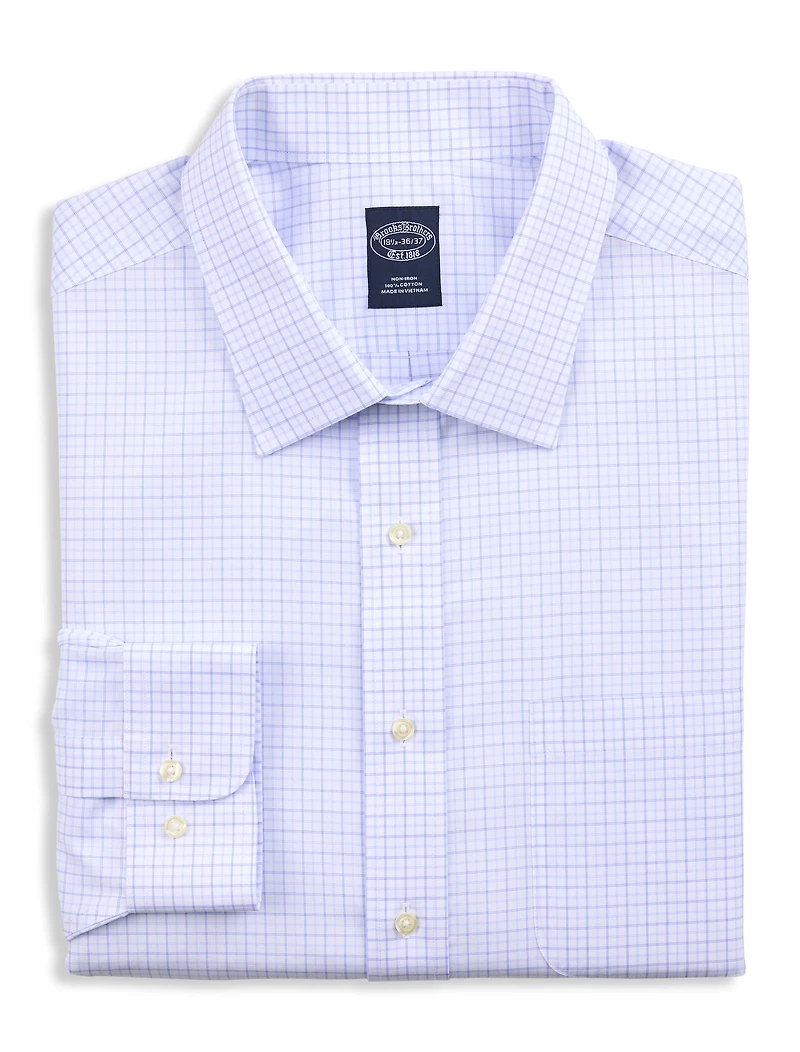 Non-Iron Double Check Dress Shirt