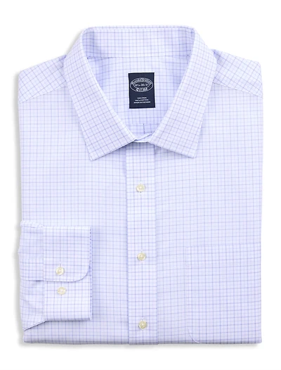 Non-Iron Double Check Dress Shirt