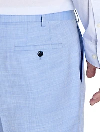 Textured Solid Suit Pants