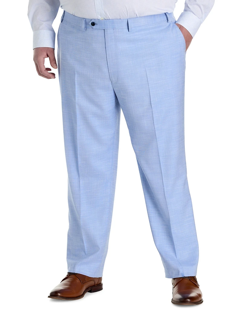 Textured Solid Suit Pants