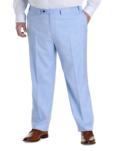 Textured Solid Suit Pants