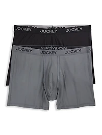 2-pk Ultra Soft Chafe Proof Modal Boxer Briefs