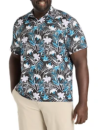 Tropical Print Polo Shirt
