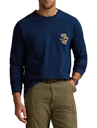 Embroidered Jersey Long-Sleeve T-Shirt