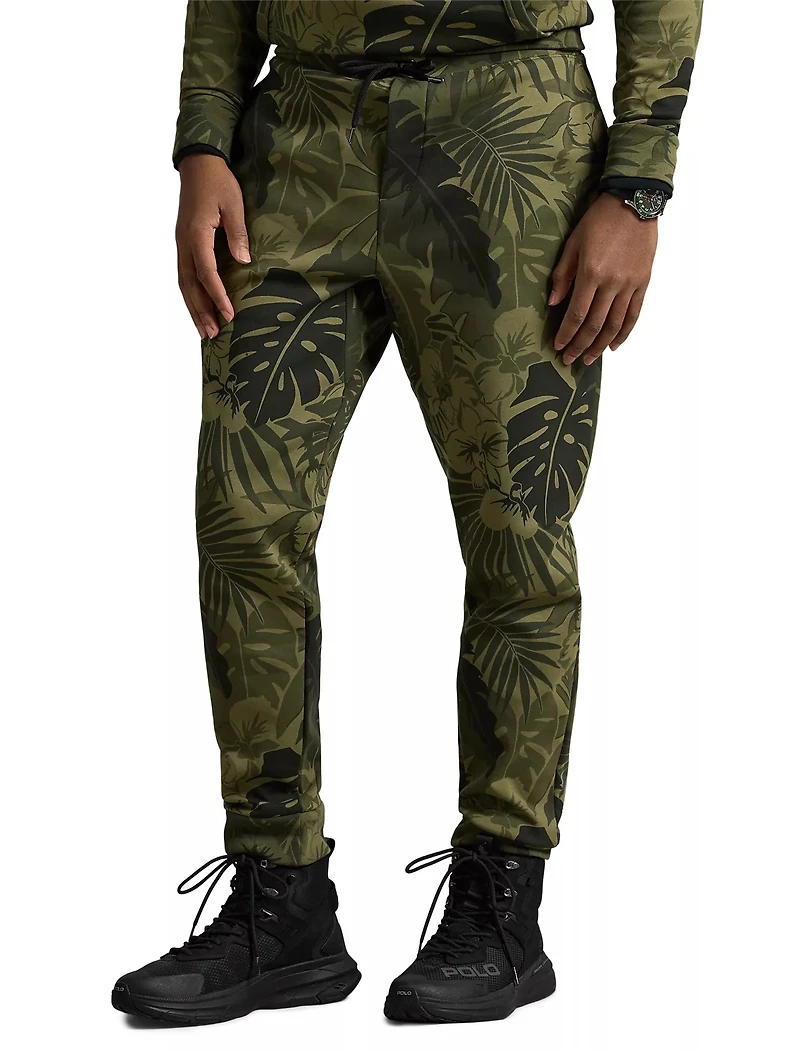 Palm-Camo Double-Knit Joggers