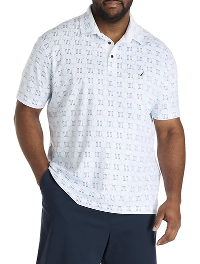 Geometric Print Performance Polo Shirt