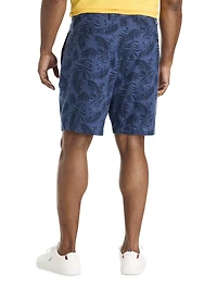 Printed Linen-Blend Shorts