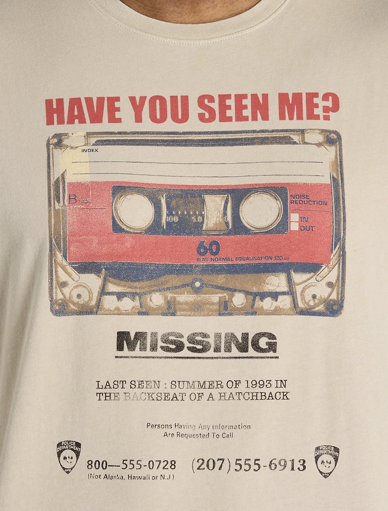 Missing Cassette Tape Graphic Tee