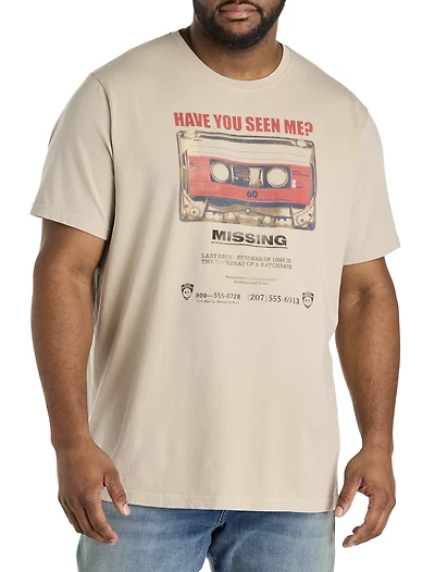 Missing Cassette Tape Graphic Tee