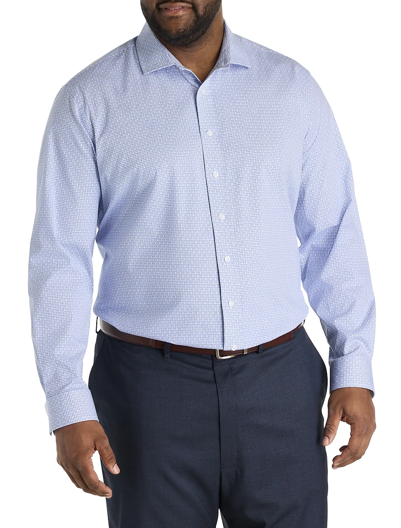Wrinkle-Resistant Micro Print Dress Shirt