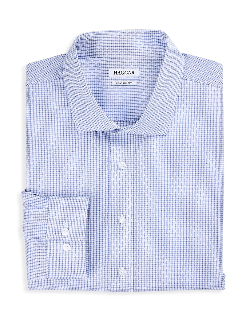 Wrinkle-Resistant Micro Print Dress Shirt