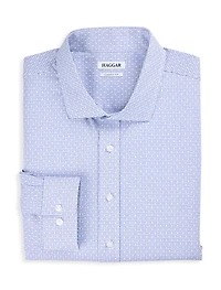 Wrinkle-Resistant Micro Print Dress Shirt