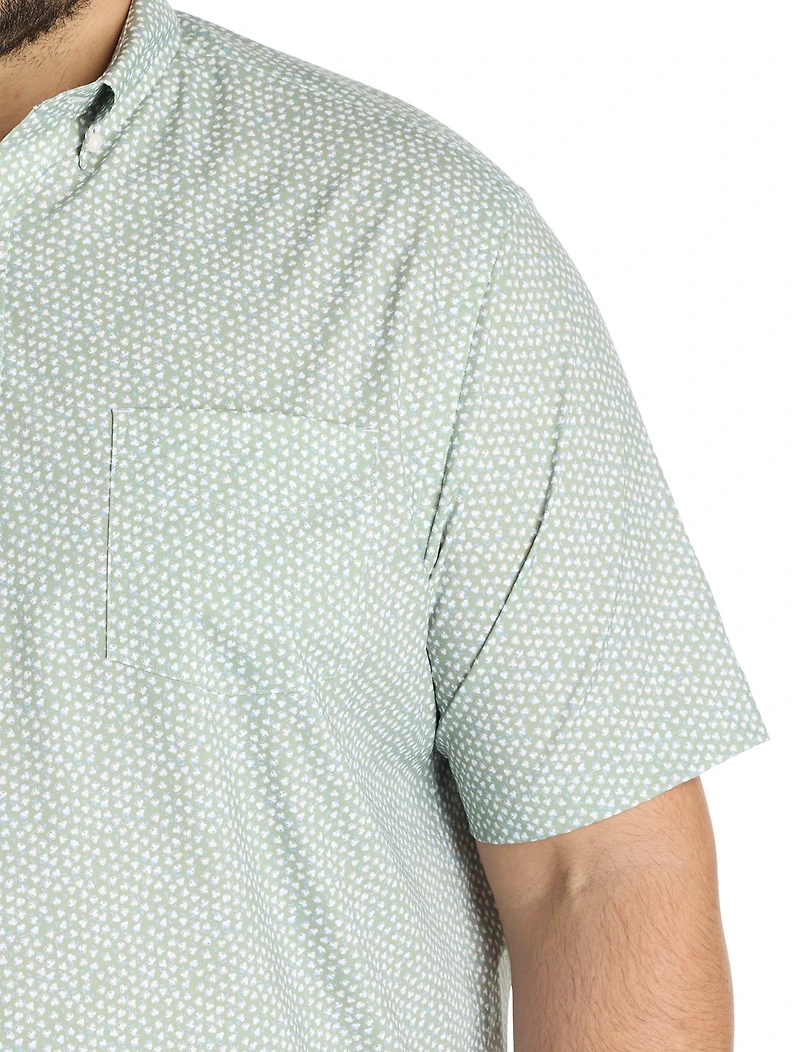 Ivers Wrinkle-Free Performance Floral Print Sport Shirt