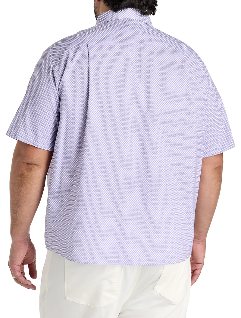 Crofton Wrinkle-Free Performance Geometric Print Sport Shirt