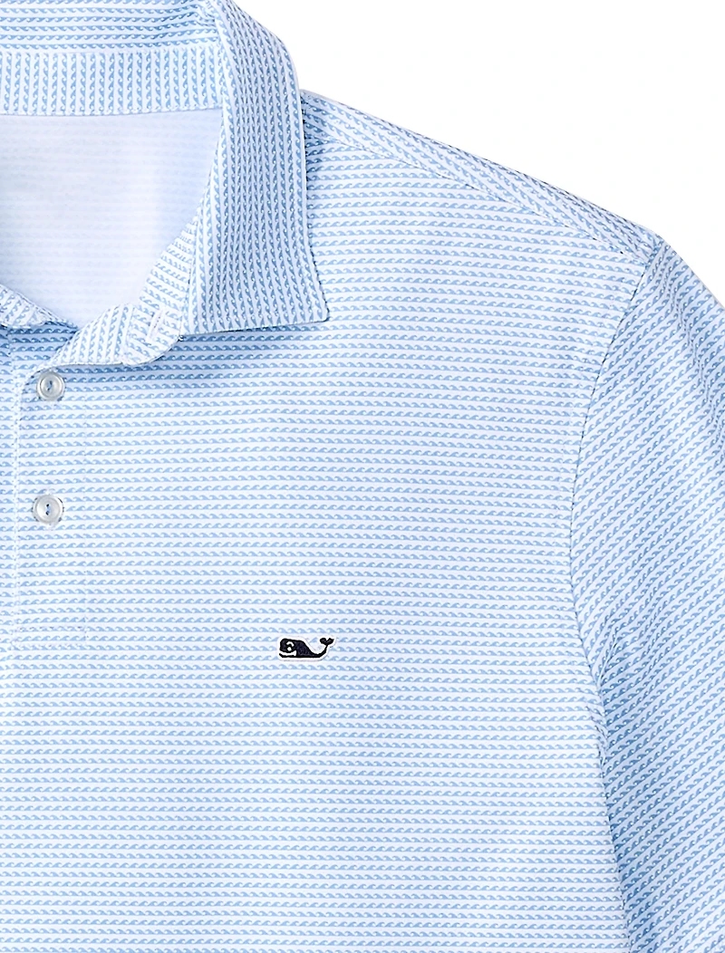 Wave Print Sankaty Performance Polo Shirt