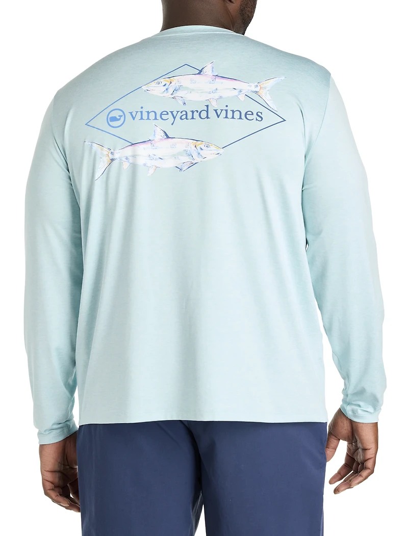 Painted Bonefish Long-Sleeve Performance T-Shirt
