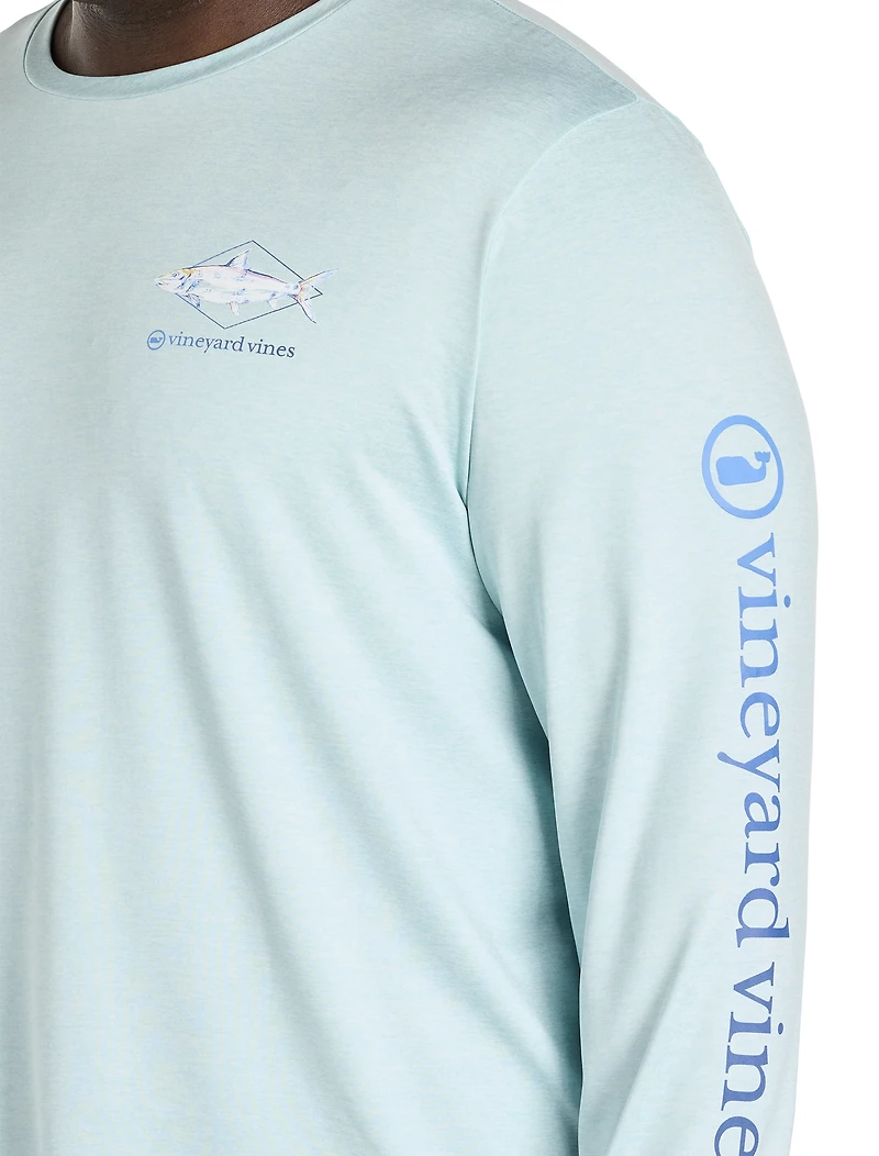 Painted Bonefish Long-Sleeve Performance T-Shirt