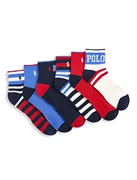 6-pk USA Quarter-Top Athletic Socks
