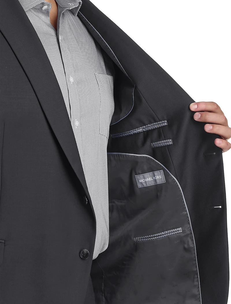 Solid Wool-Blend Suit Jacket