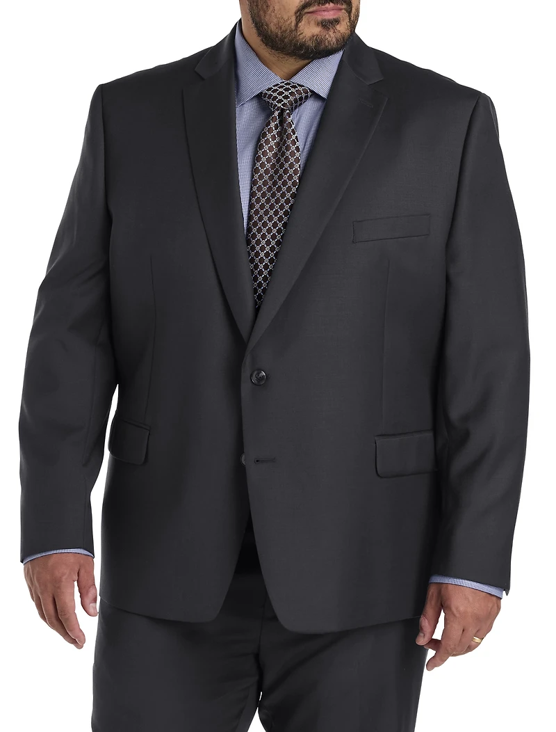 Solid Wool-Blend Suit Jacket