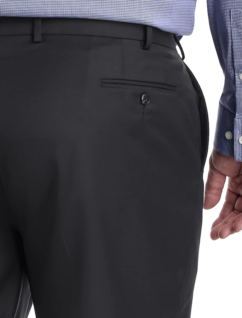 Solid Wool-Blend Suit Pants