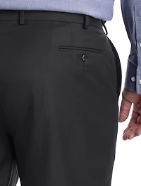 Solid Wool-Blend Suit Pants