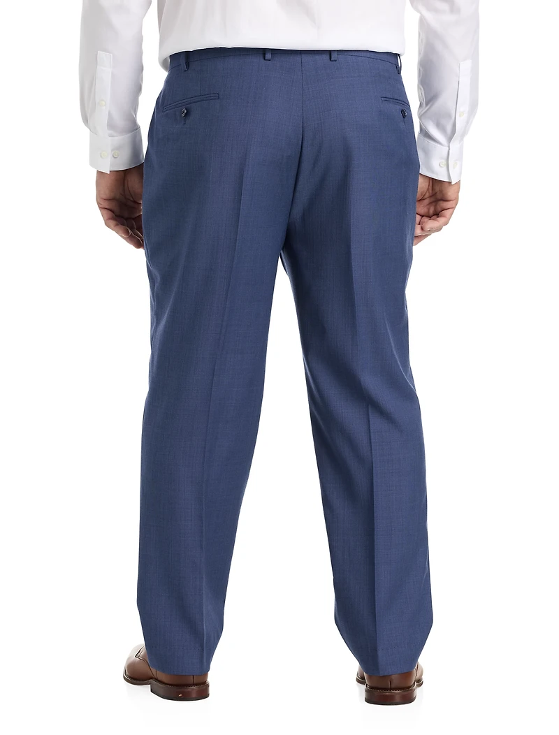 Sharkskin Wool-Blend Suit Pants
