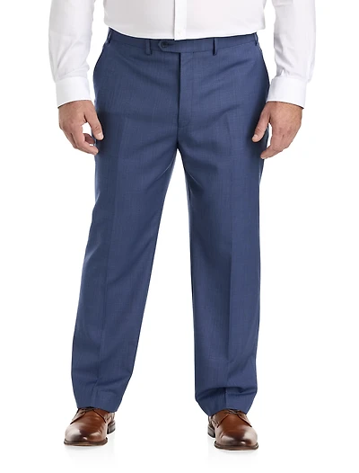 Sharkskin Wool-Blend Suit Pants