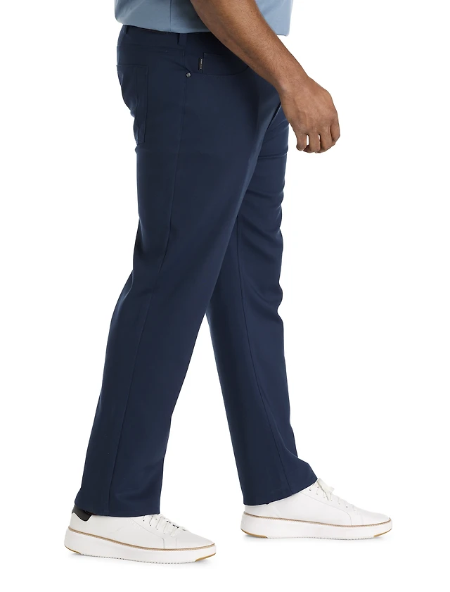 slim fit dress slacks Perry Ellis Portfolio Men's Modern-Fit Stretch Solid Resolution Pants