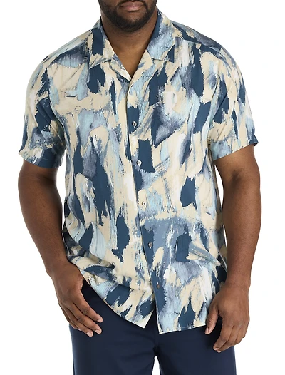 Abstract Print Sport Shirt