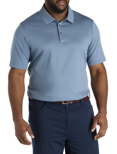 Interlock-Textured Polo Shirt
